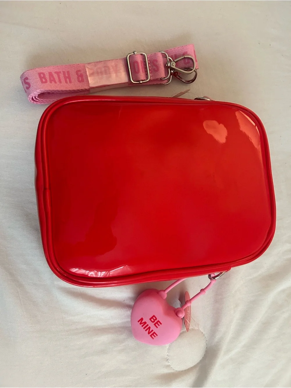 Bath & Body Works Sweethearts Red Pink Heart Crossbody Pouch